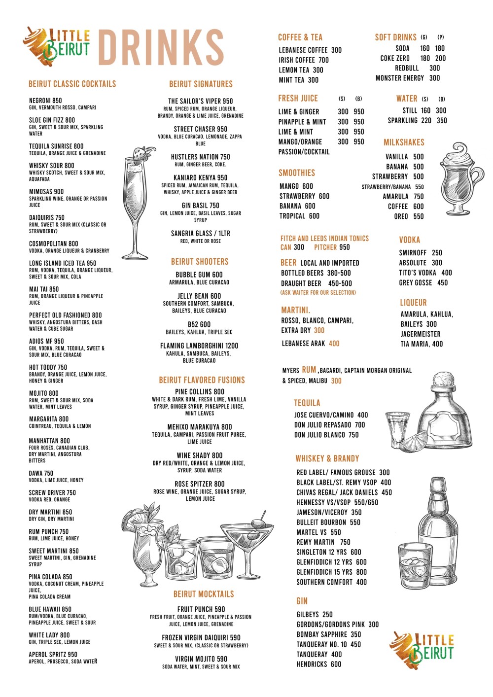 Drinks  Menu